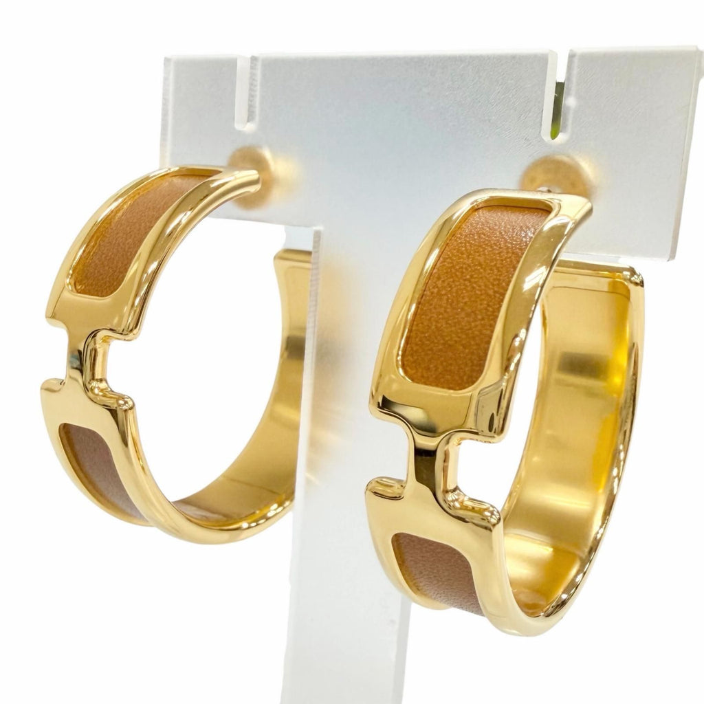 Hermes Olympe GM Earrings Gold Box Large Recommended