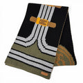 Hermes Grande Tenue Cashmere 100% Logo Leather Long Scarf with Patch Black