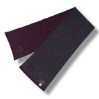 Louis Vuitton Scarf Wool LV Logo Gray Wine