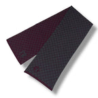 Louis Vuitton Scarf Wool LV Logo Gray Wine — view 2