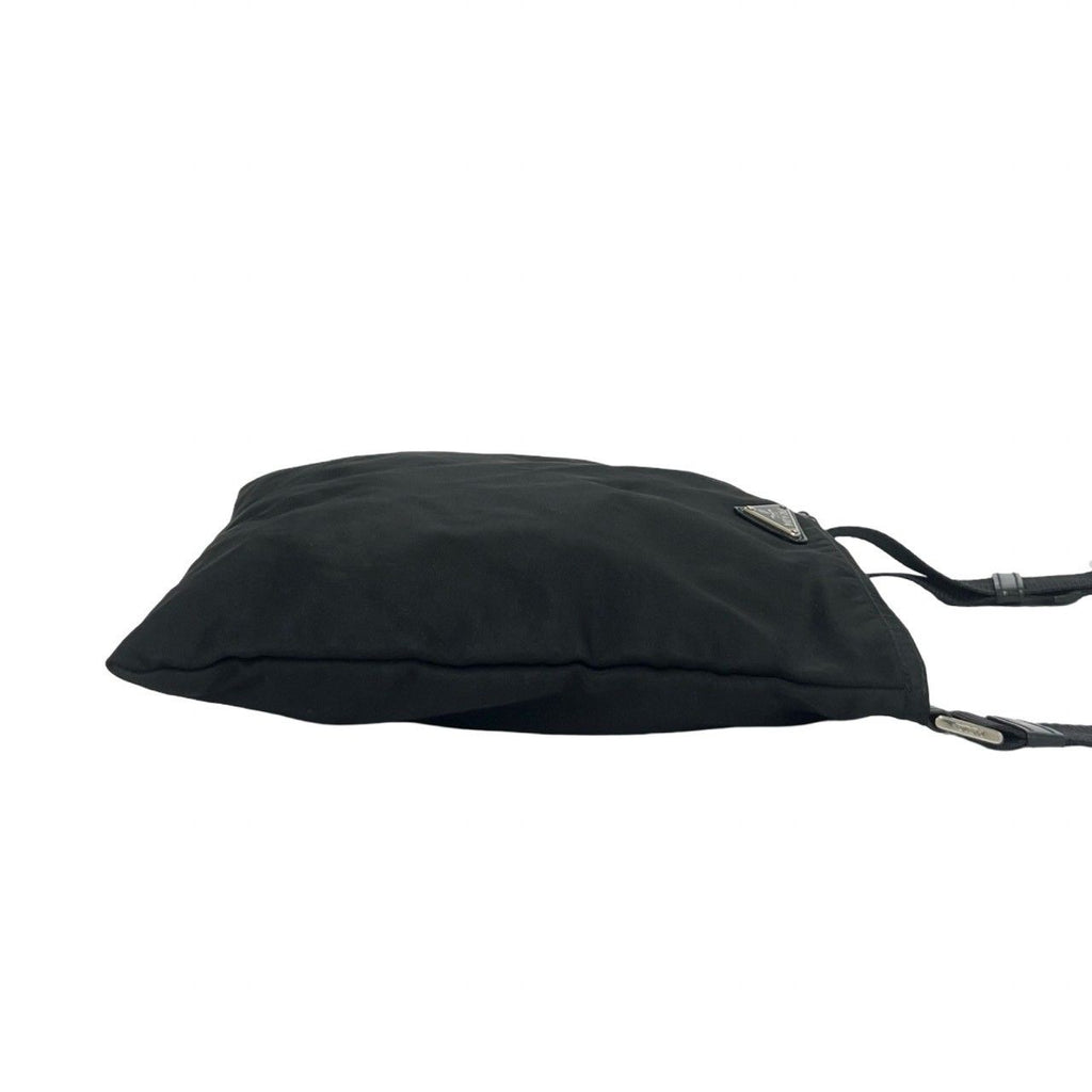 Prada Triangle Logo Tessuto Nylon Mini Shoulder Bag Pochette Crossbody Black — view 6