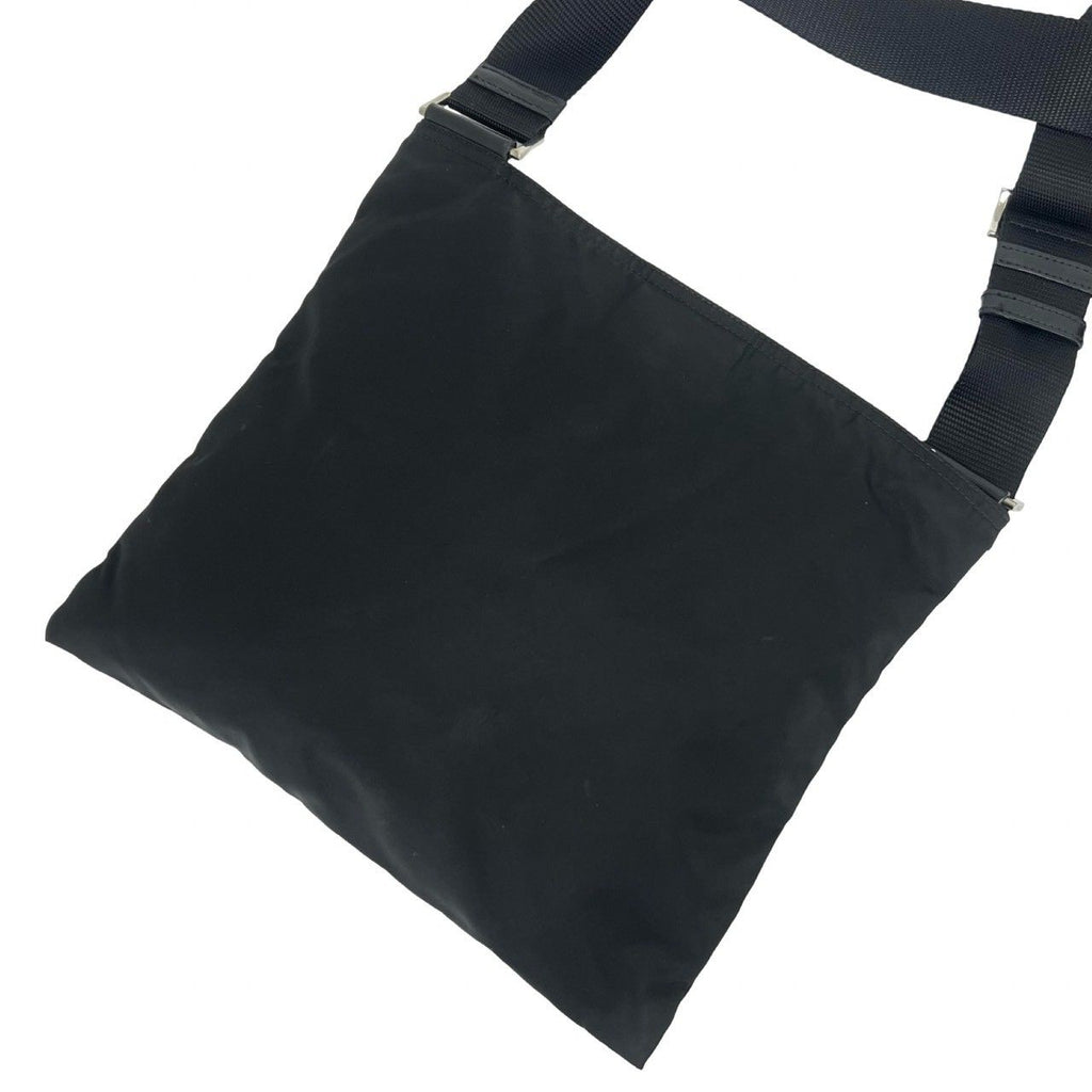 Prada Triangle Logo Tessuto Nylon Mini Shoulder Bag Pochette Crossbody Black — view 3
