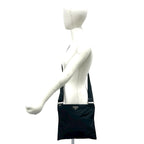 Prada Triangle Logo Tessuto Nylon Mini Shoulder Bag Pochette Crossbody Black — view 2