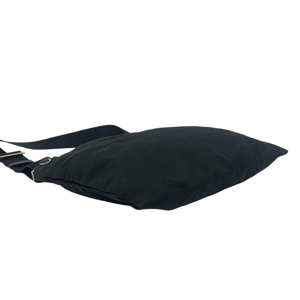 Prada Triangle Logo Tessuto Nylon Mini Shoulder Bag Pochette Crossbody Black — view 7