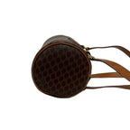 Celine Vintage Macadam Blason Triomphe Pattern Leather Tote Brown — view 6