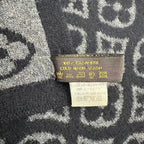 Louis Vuitton Scarf Echarpe Ski Monogram Cashmere Black — view 7
