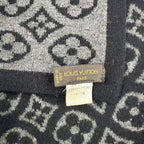 Louis Vuitton Scarf Echarpe Ski Monogram Cashmere Black — view 6