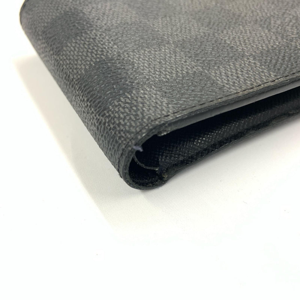 Louis Vuitton Damier Graphite Portefeuille Marco NM Bifold Wallet Black — view 6