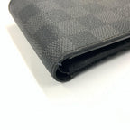Louis Vuitton Damier Graphite Portefeuille Marco NM Bifold Wallet Black — view 6