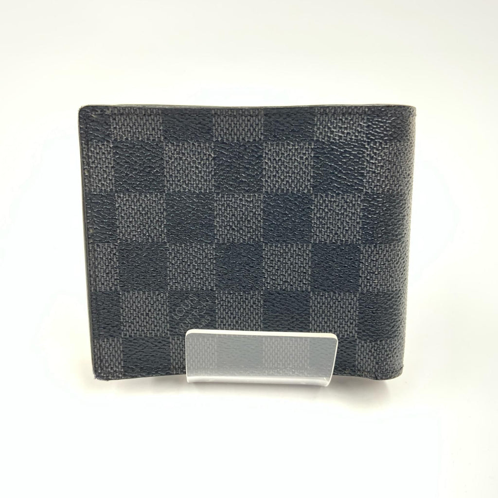 Louis Vuitton Damier Graphite Portefeuille Marco NM Bifold Wallet Black — view 2