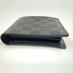 Louis Vuitton Damier Graphite Portefeuille Marco NM Bifold Wallet Black — view 4