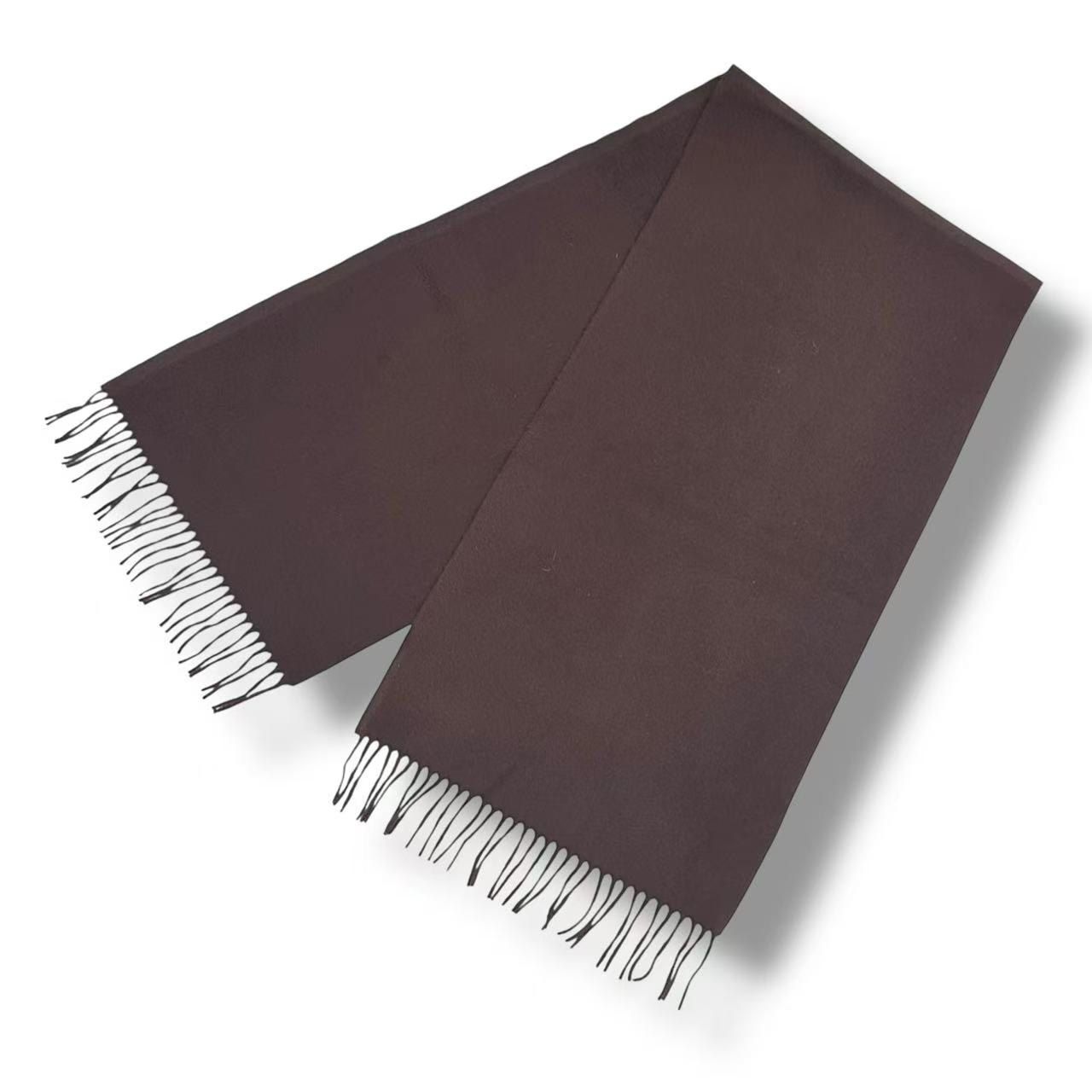 Louis Vuitton Scarf Cashmere LV Logo Brown — view 4