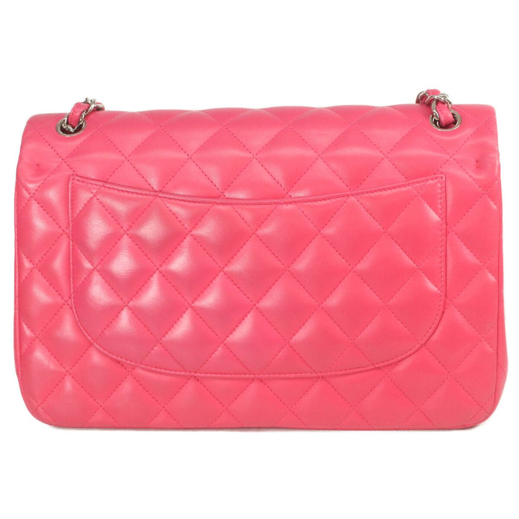 Chanel Pink Lamb Silver Double Flap Deca Quilted 30 — view 3