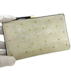 Dior Bifold Wallet Beige Star Pattern Leather — view 9