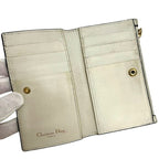 Dior Bifold Wallet Beige Star Pattern Leather — view 8
