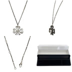 Gucci Necklace Silver Interlocking Clover 925 Sterling Faux Pearl — view 2