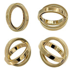 Hermes Scarf Ring Cosmos Gold Metal — view 2