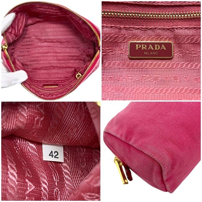 Prada Pouch Pink Case Canvas 42 — view 3