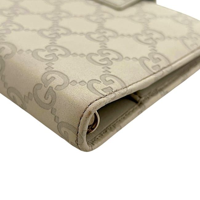 Gucci Notebook Cover Beige White Guccissima Line 6 Holes System Leather Agenda — view 8