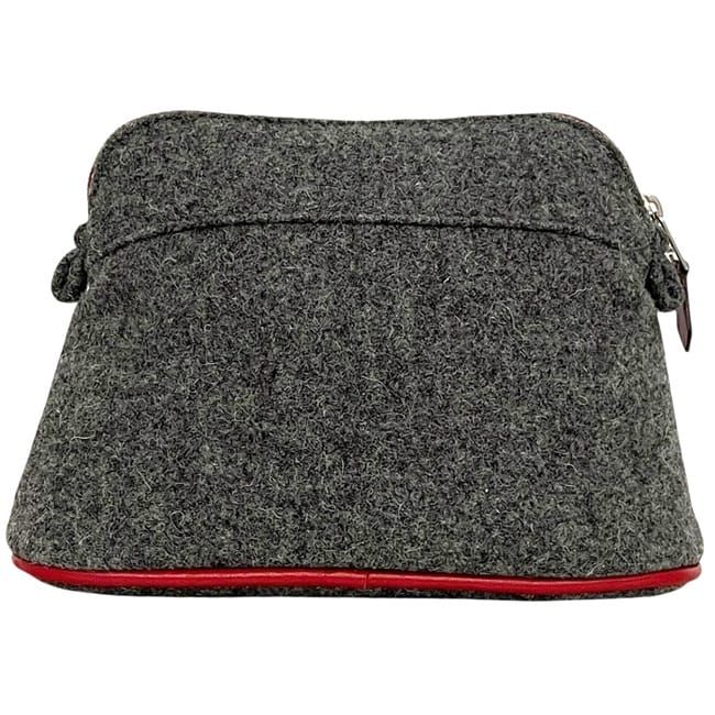 Hermes Pouch Bolide 20 Mini Gray Case Wool — view 3