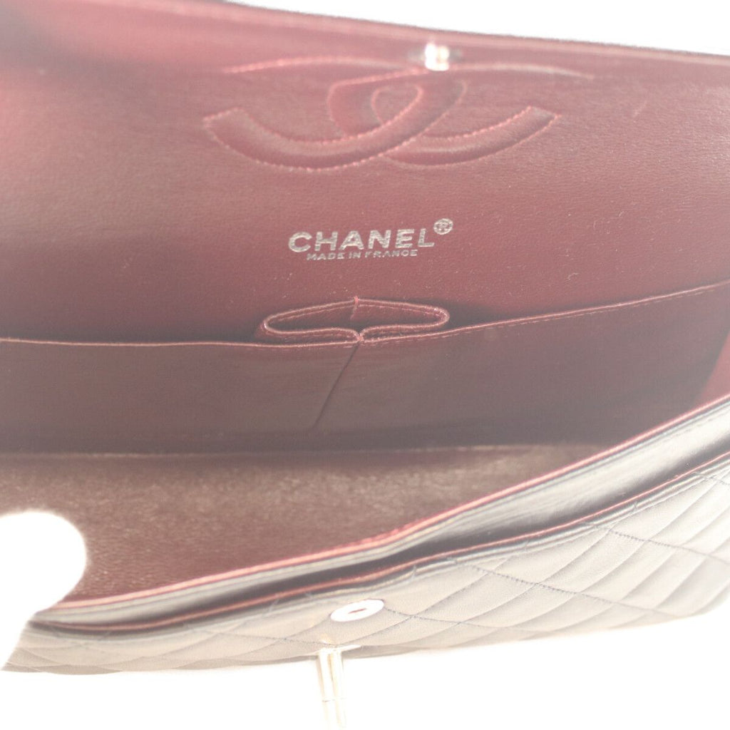 Chanel Black Lamb Silver Quilted 25 Shoulder — view 9