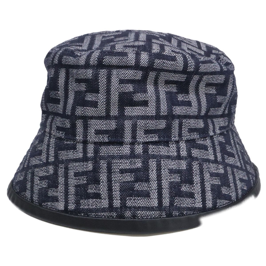 Fendi Zucca Pattern FF Logo Denim Bucket — view 4