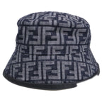 Fendi Zucca Pattern FF Logo Denim Bucket — view 4