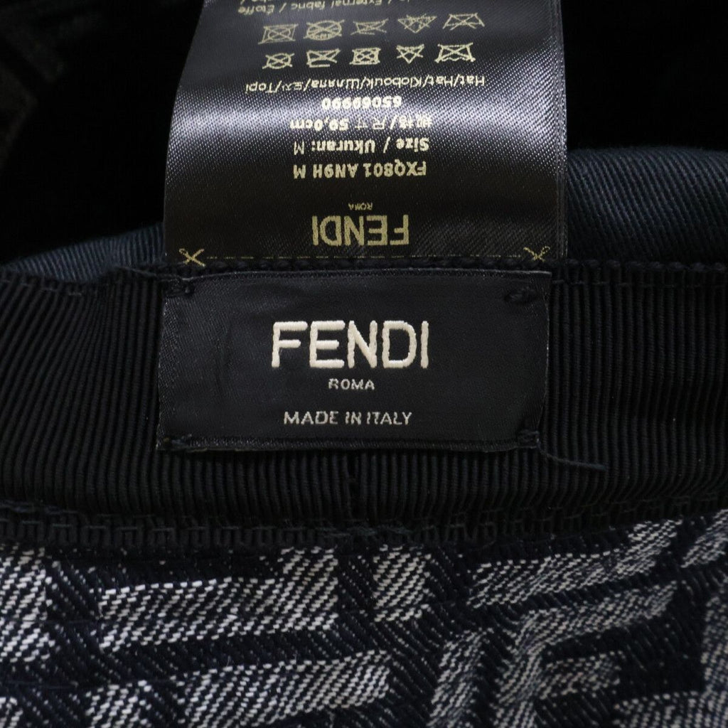 Fendi Zucca Pattern FF Logo Denim Bucket — view 7