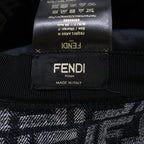 Fendi Zucca Pattern FF Logo Denim Bucket — view 7