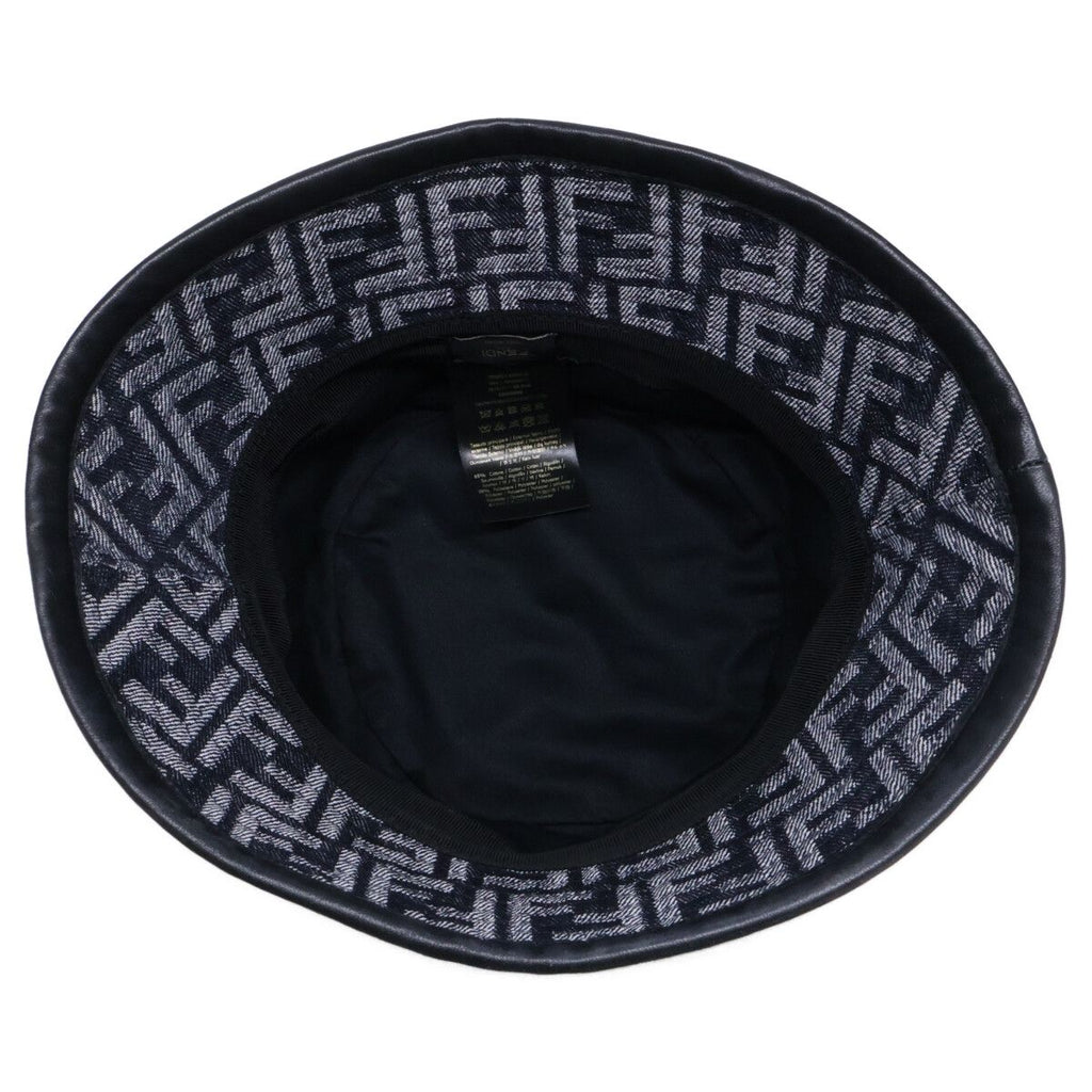 Fendi Zucca Pattern FF Logo Denim Bucket — view 6
