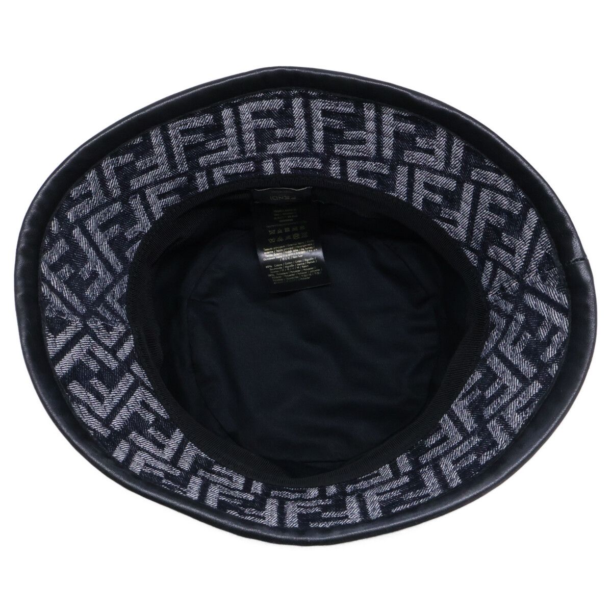 Fendi Zucca Pattern FF Logo Denim Bucket — view 6