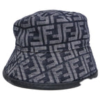 Fendi Zucca Pattern FF Logo Denim Bucket