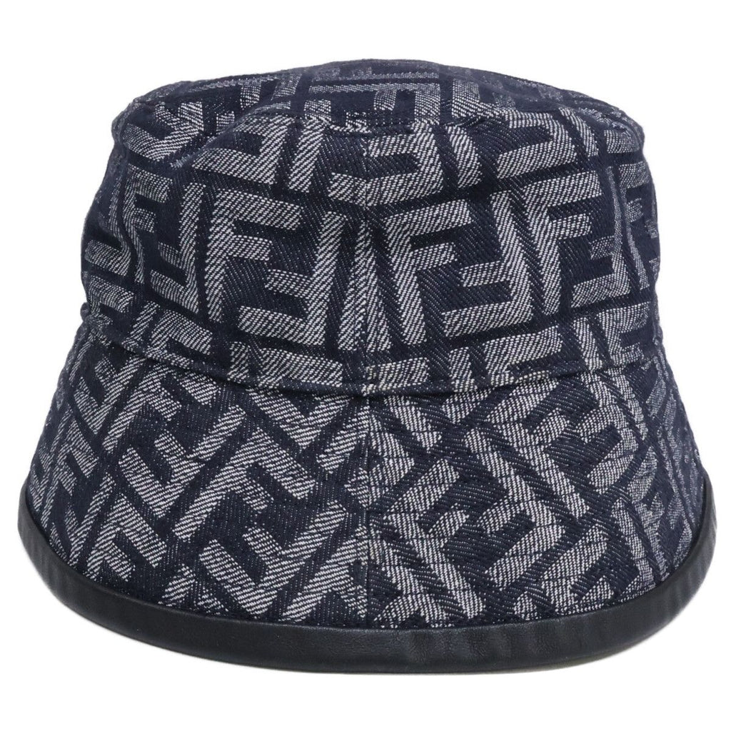Fendi Zucca Pattern FF Logo Denim Bucket — view 3