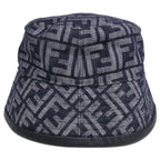 Fendi Zucca Pattern FF Logo Denim Bucket — view 3