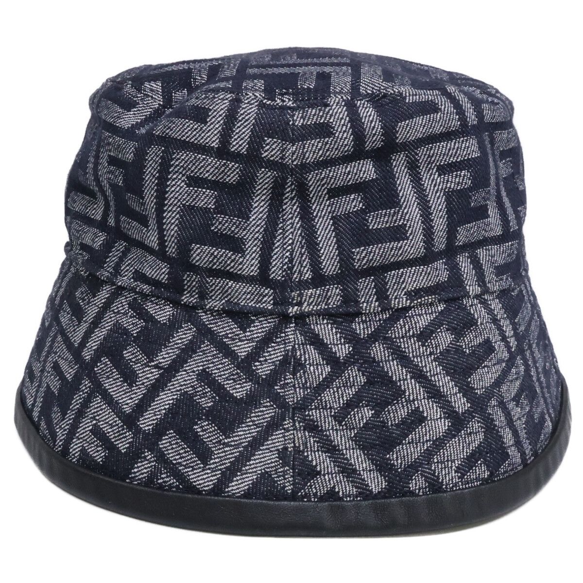 Fendi Zucca Pattern FF Logo Denim Bucket — view 3