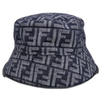 Fendi Zucca Pattern FF Logo Denim Bucket — view 2