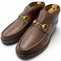 Gucci 114 Leather Horsebit Chukka Boots Ankle Brown 40 Recommended