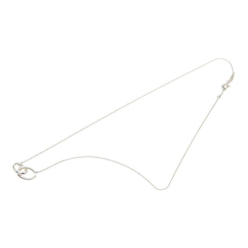 Tiffany & Co Elsa Peretti Double Loop Pendant Silver — view 4