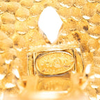 Chanel Logo Ribbon Motif Earrings Gold Plated — view 3