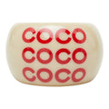 Chanel CC Logo Ring Gray Plastic
