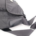Prada Shoulder Bag Crossbody Nylon Leather Nero Black Silver — view 4