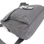 Prada Shoulder Bag Crossbody Nylon Leather Nero Black Silver — view 7