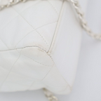 Chanel Quilted 25 Caviar Leather Double Flap Chain — view 4