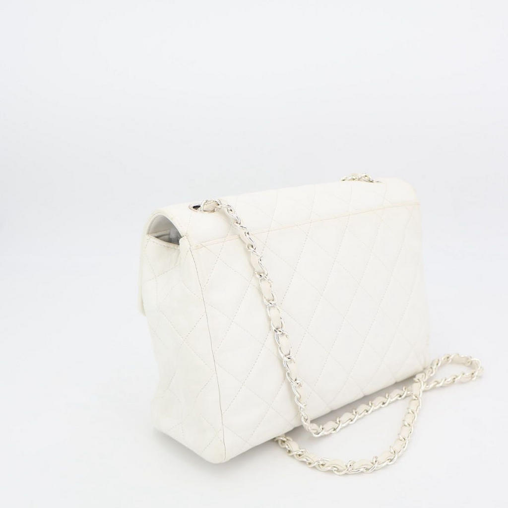 Chanel Quilted 25 Caviar Leather Double Flap Chain — view 7