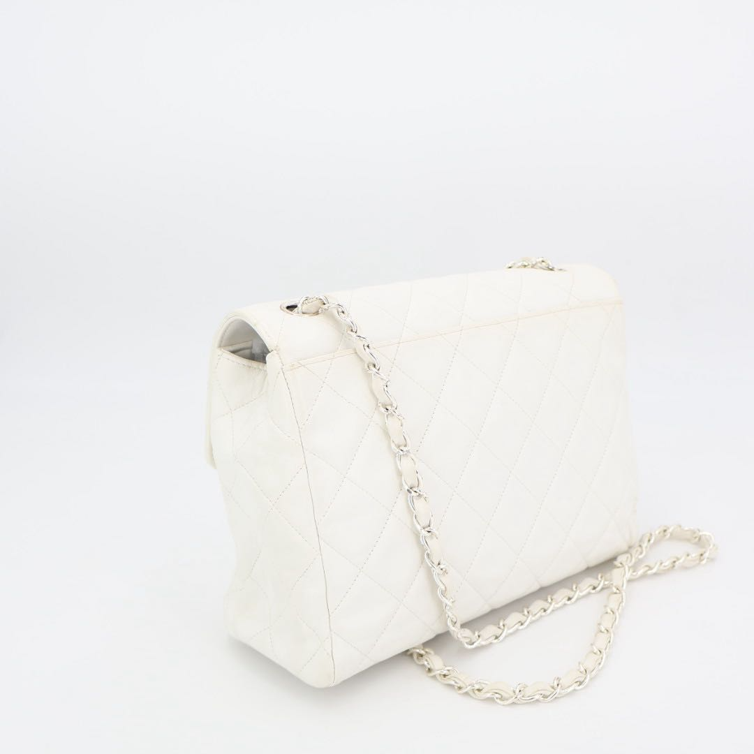 Chanel Quilted 25 Caviar Leather Double Flap Chain — view 7