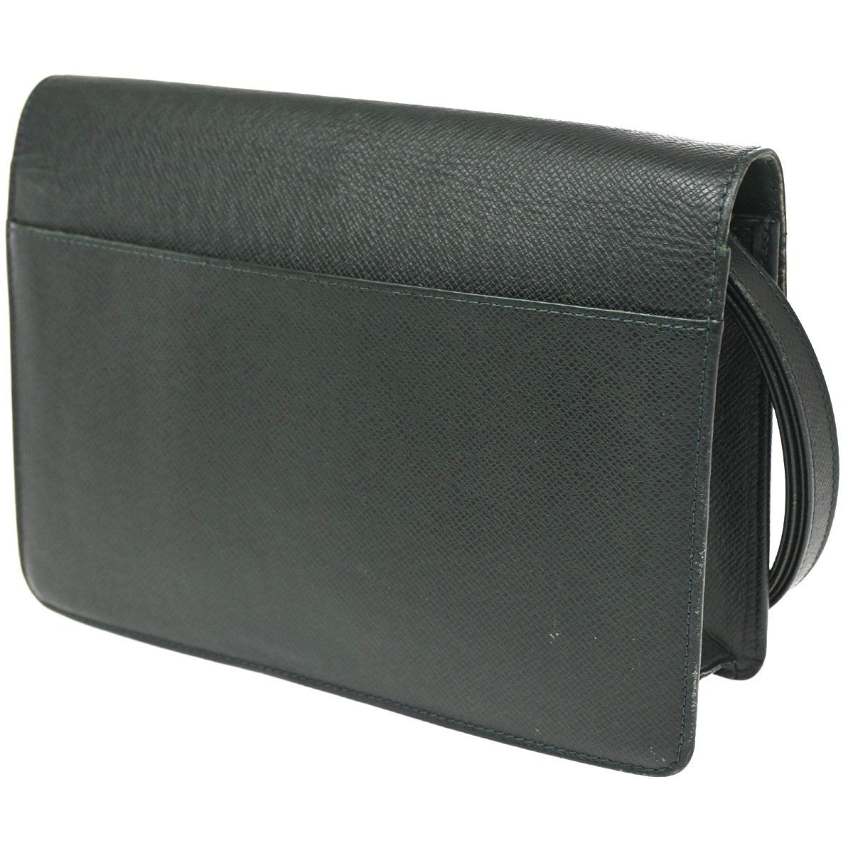 Louis Vuitton Clutch Pochette Deep Green Taiga — view 4