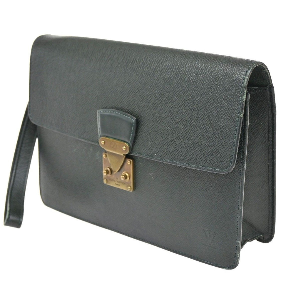 Louis Vuitton Clutch Pochette Deep Green Taiga — view 2