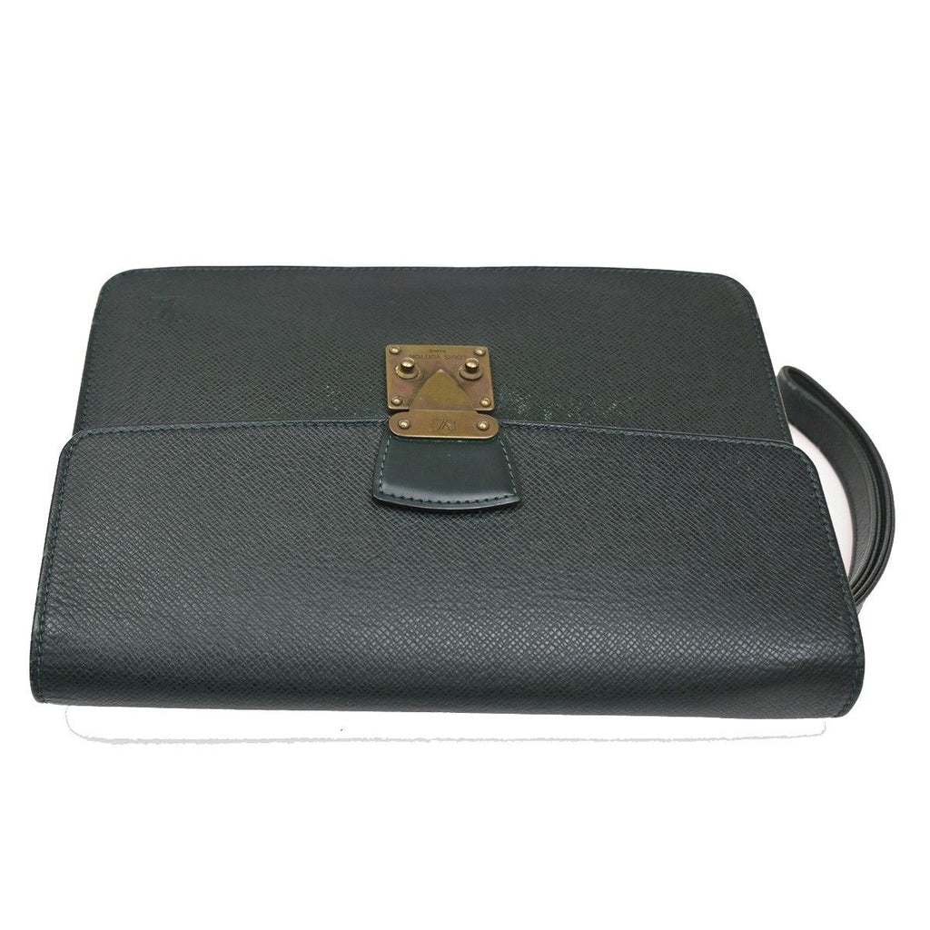 Louis Vuitton Clutch Pochette Deep Green Taiga — view 5