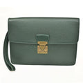 Louis Vuitton Clutch Pochette Deep Green Taiga