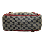 Gucci Abbey Beige Red Gold GG Canvas Leather Tote — view 4